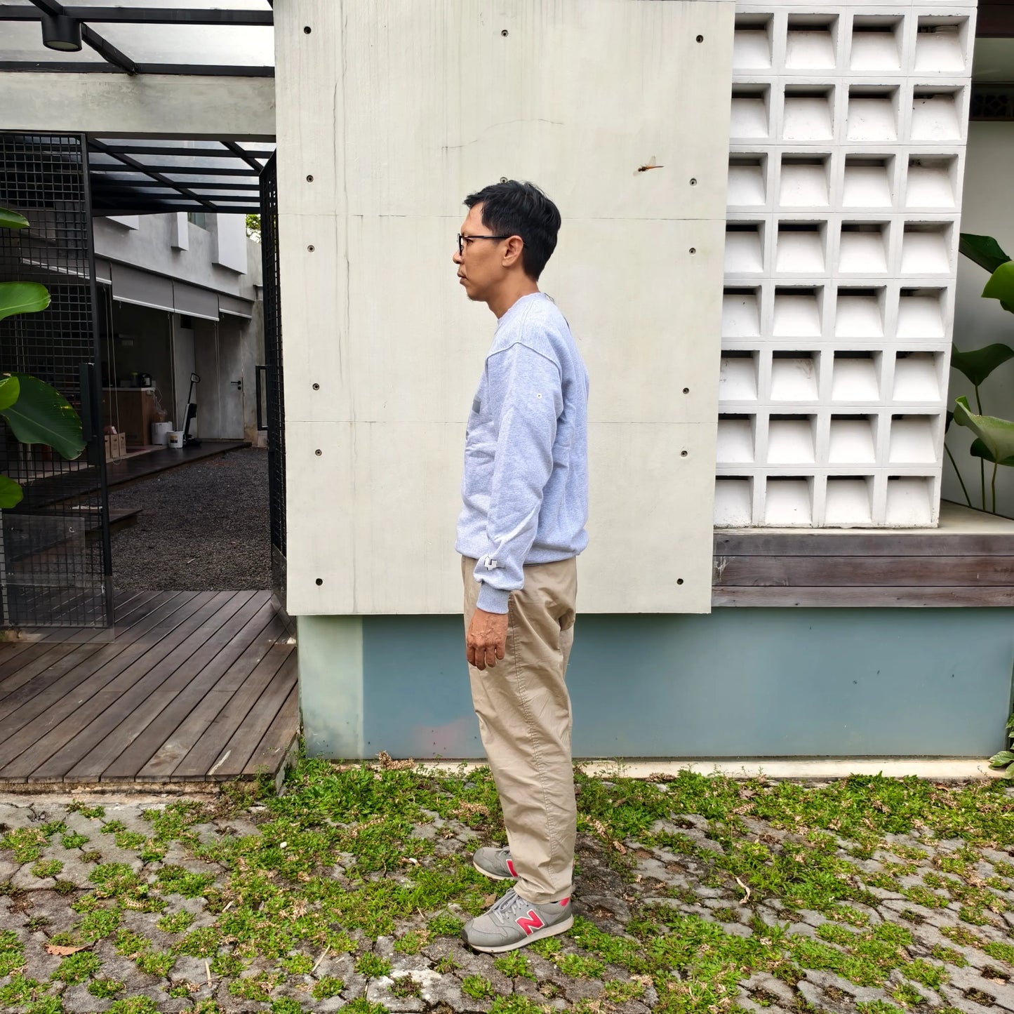 Grey Camo Oversized Crewneck