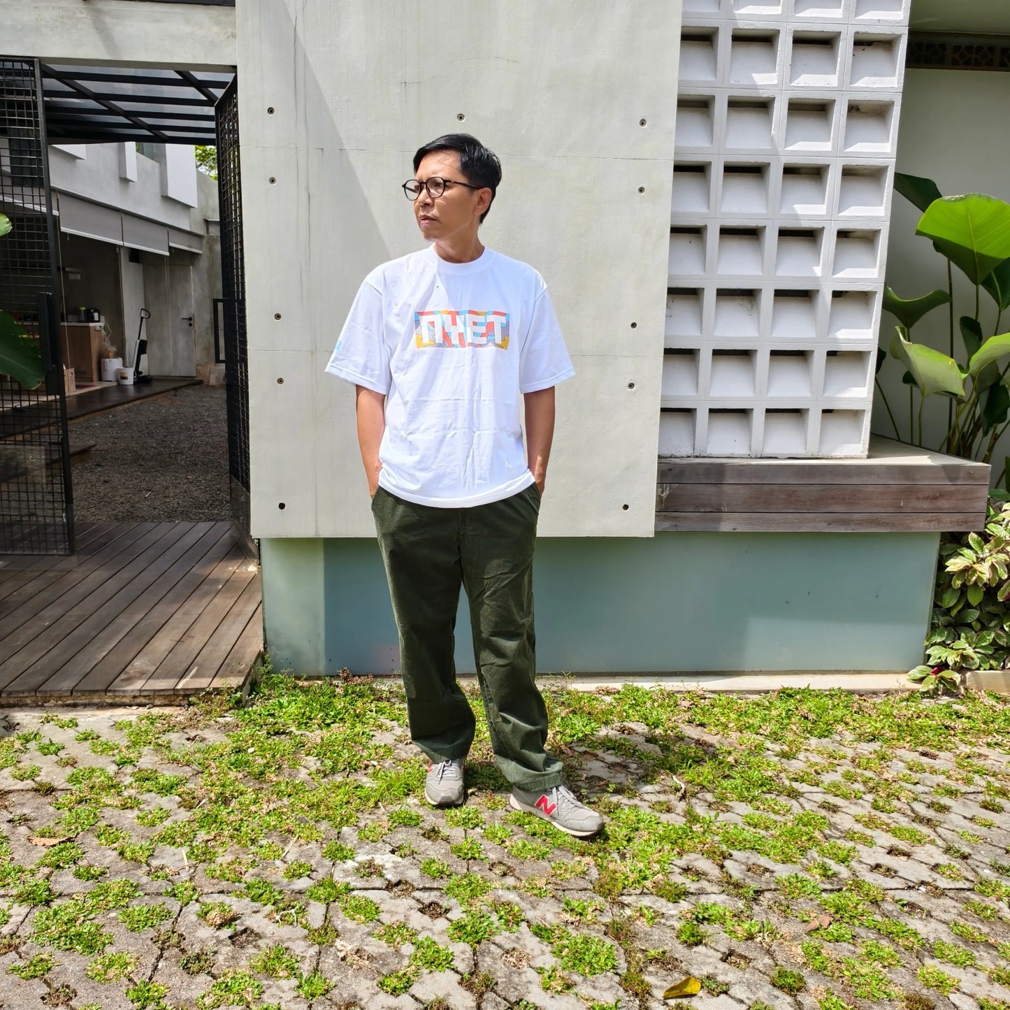 White Anime - Box Logo Oversized Tee